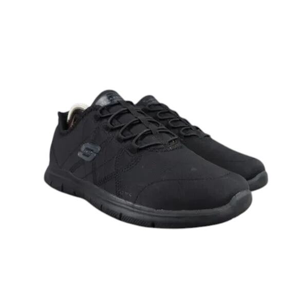 Skechers Shoes Womens 9 Slip On Sneakers Work Relaxed Fit Memory Foam Alex Black - Picture 16 of 16